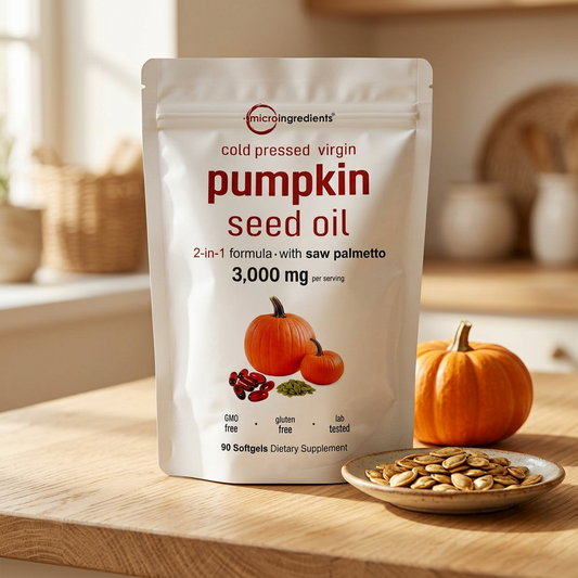 Aceite de semilla de calabaza | Bienestar masculino 90 cápsulas